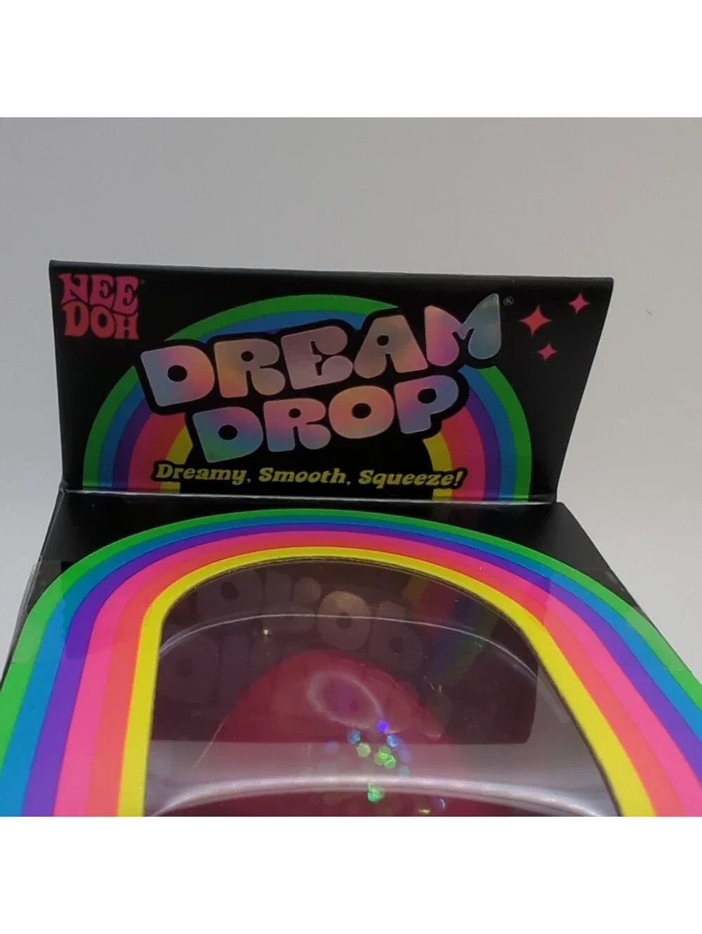 Nee Doh Dream Drop - Dreamy Smooth Squeeze Stress Ball - Pink Iridescent- New